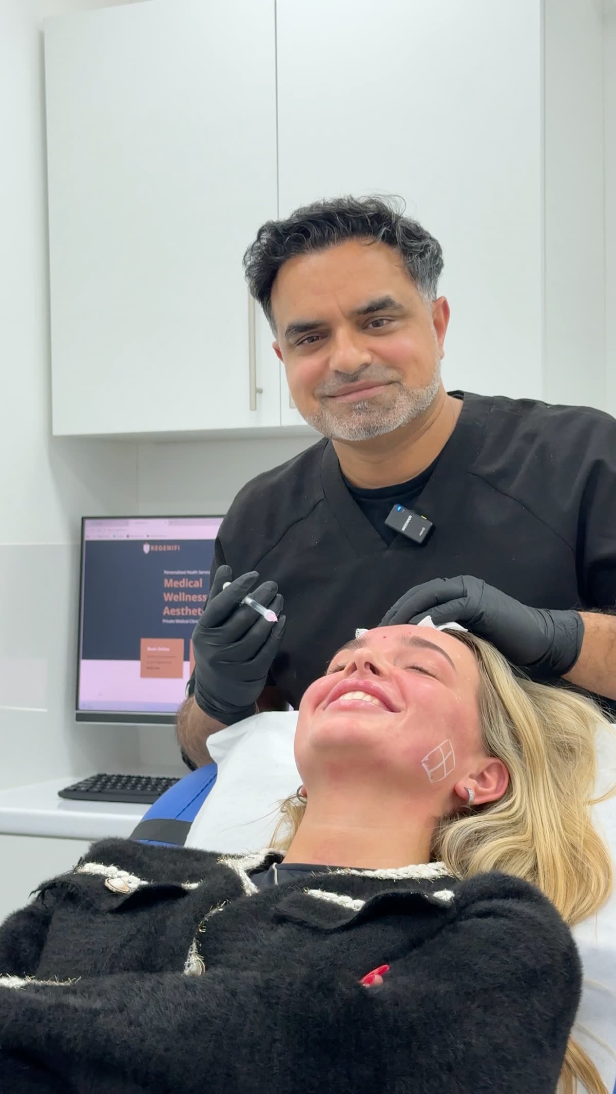 Dr Matee performing an injectable treatment at Regenifi Clinic